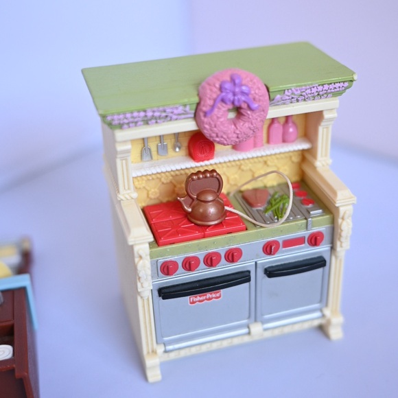 Fisher-Price Loving Family Kitchen and Bathroom Vanity Set- Tested, Sound works! - Picture 3 of 12